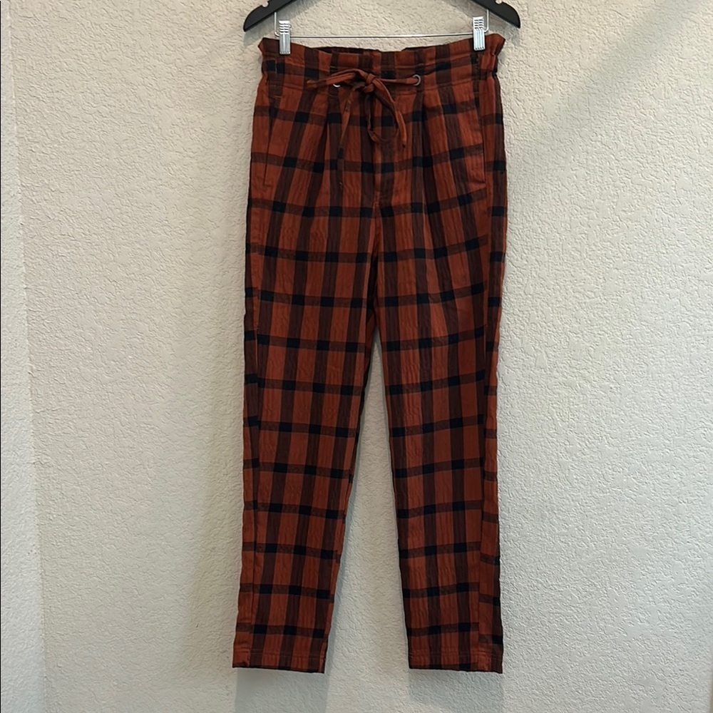 Free People Brown and Black Chinos with Tapered Leg lounge pants